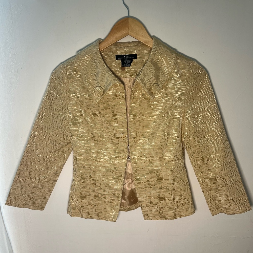 Heart Moon Star Gorgeous Gold Blazer